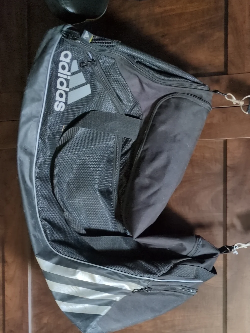 adidas Black and White Men's Duffel Bag